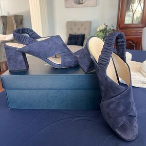 Cole Haan Deep Blue Suede Heels
